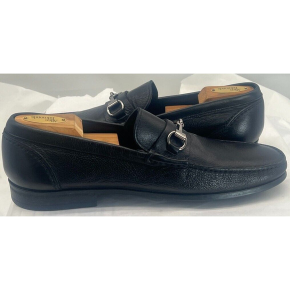 Monte Rosso Shoes Black Leather Slip On Casual Dress Bit Loafers Mens Size 10 M main image 11